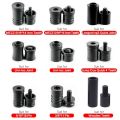 1Set Special Billiard Cue Joint Protector Set Plastic Black Middle Wheel Protection Cover Joint Caps for Uni Loc Wavy.