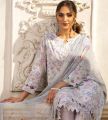 original Pakistani bamber shifon  embroidery border dupatta unstitched loan three piece. 