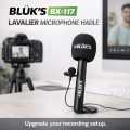 WKSHOP BLUK’S BX-117 Lavalier Microphone Handle Accessories | Professional Mic Handle for Lavalier & Clip Microphones | Noise Reduction Grip | Durable Lightweight Design | Ideal for Vlogging, Interviews, YouTube, TikTok, Podcasting & Content Creation. 