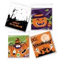 100pcs- New Halloween Cookies Bag 100Pcs Nougat Snowflake Crisp Fruit Bag Ghost Festival Party Gift Zipper Lock Bags Candy Packa. 