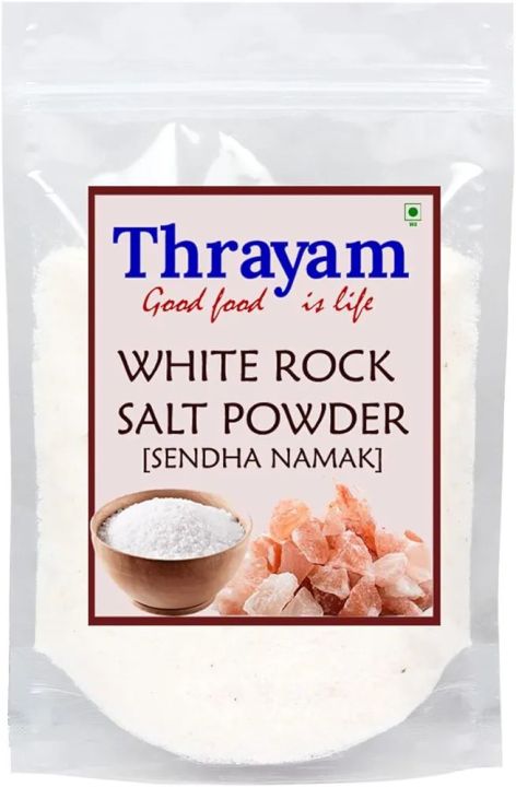 Thrayam White Rock Salt Powder, 1Kg [All Natural & Pure Sendha Namak]