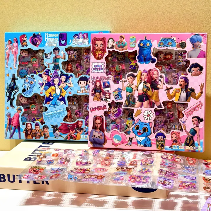 100pcs/set Demon Hunters Cartoon Anime Stickers Rumi Mira Zoey ...