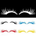 1Pair Car Headlight Eyelash Stickers 3D Charming False Eyelashes Decal Car Bumper Decoration Motorcycle Styling Accessories. 