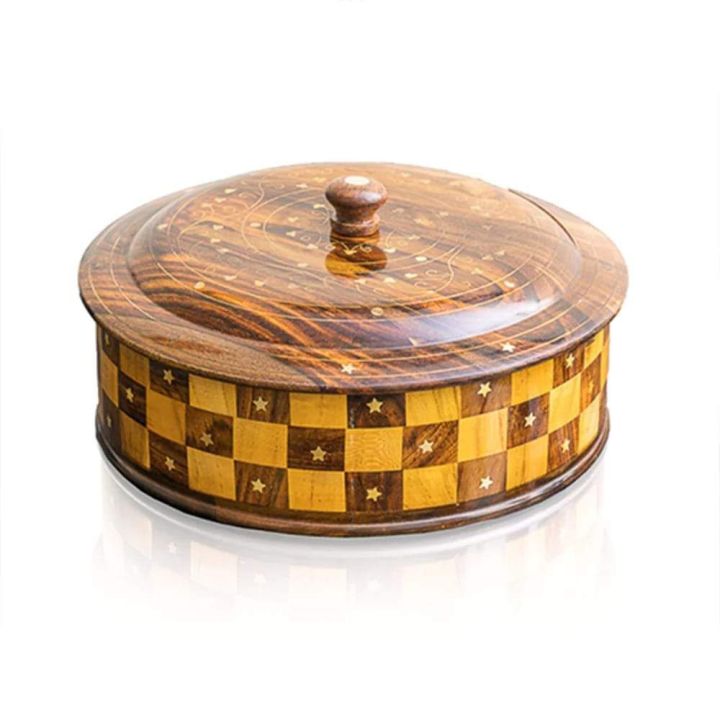 wooden hot pot in pure shisham wood by Sami furniture chiniot.high class polish