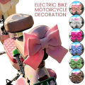 25x23cm Electric Bike Motorcycle Helmet Decoration Bow Girl Electric Vehicle Front Rear Seat Decor Accessories Cute Bow. 