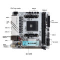 JINGYUE B550I GAMING Motherboard AM4 PCIe 4.0 Dual M.2 DDR4 Mini-ITX for AMD Ryzen 5000 4000 Gaming PC. 