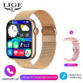 LIGE Women's Smart Watch Heart Rate Temperature Monitoring Bracelet Bluetooth Call Waterproof Sports Fitness Tracker Smartwatch.