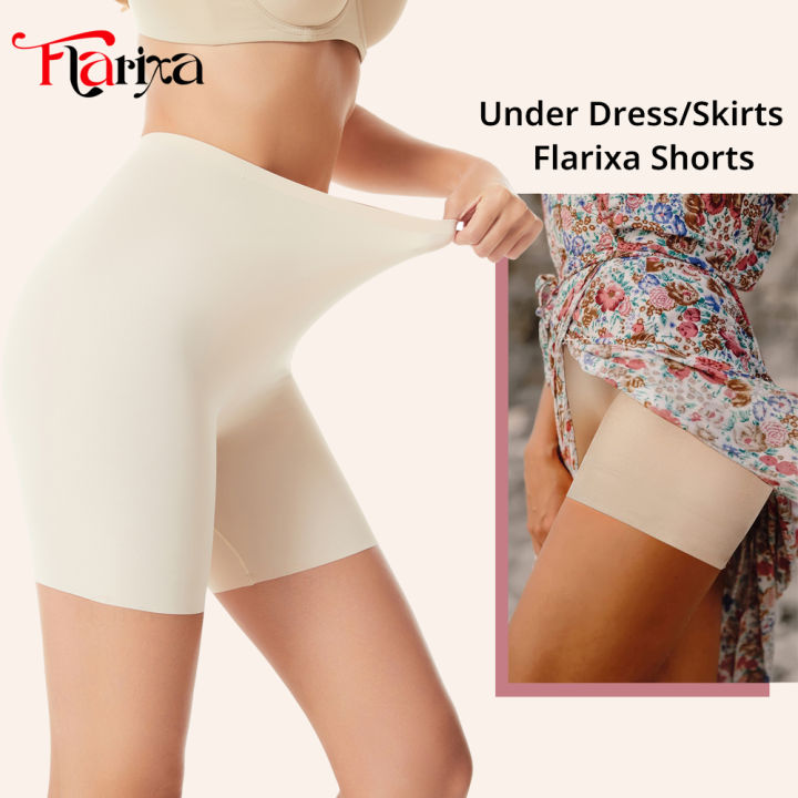Flarixa%20Seamless%20High%20Waist%20Slip%20Shorts%20Women%20Stretch%20Boyshorts%20Panites%20Underwear%20Protective%20Pants%20Under%20Skirt%20Dress%20Hips%20Lfting%20-%20Image%205