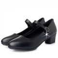 Black Pointed Toe Low Heel Pumps for Women – Slip-On Work Shoes, Comfortable Business Shoes for Office, Commute & Casual Wear. 