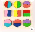 Wooden Shapes Toy Set Teaching Tool Early Educational Playing Children Boards Toys Accessories Toddlers Gifts Presents Recognition. 