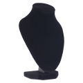 Necklace Mannequin Bust Elegant Fashionable Portable Wooden Black Lint Necklace Display Holder for Jeweler for Home.