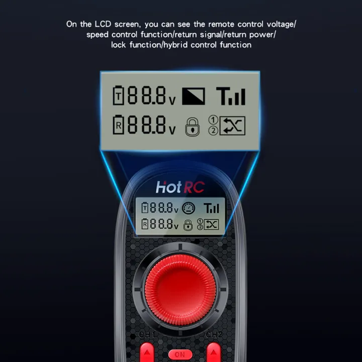 HOTRC%20DS-600%206CH%202.4GHz%20Radio%20System%20Transmitter%20Remote%20Controller%20with%20DS%20600%20PWM%206%20Channel%20Receiver%20for%20RC%20Boat%20-%20Image%203