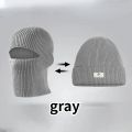 2In1 Winter Balaclava Beanie Hat Knitted Full Face Mask Warm Ski Cycling Cap Men Women Outdoor Sports Earmuffs Hat.