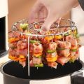 Air Fryer Special Grill Round Hanging Skewers Rack Home Kitchen Outdoor Stainless Steel Grill. 