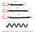 Goture 3pcs Fishing Lanyard 12cm/15cm/18cm Boating Fishing Rope Retractable Coiled Tether with Carabiner for Pliers Lip Grips. 