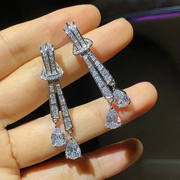 Huitan%20Bling%20Bling%20Long%20Tassels%20CZ%20Drop%20Earrings%20for%20Women%20Elegant%20Charms%20Wedding%20Party%20Jewelry%20Trendy%20Hot%20Sale%20Ear%20Accessories%20-%20Image%204