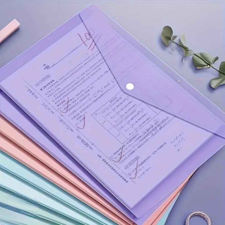 10pcs%20A4%20Transparent%20Plastic%20File%20Folders%20Waterproof%20PP%20Document%20Storage%20Bags%20Student%20Test%20Papers%20&%20Office%20Organization%20Supplies%20-%20Image%202