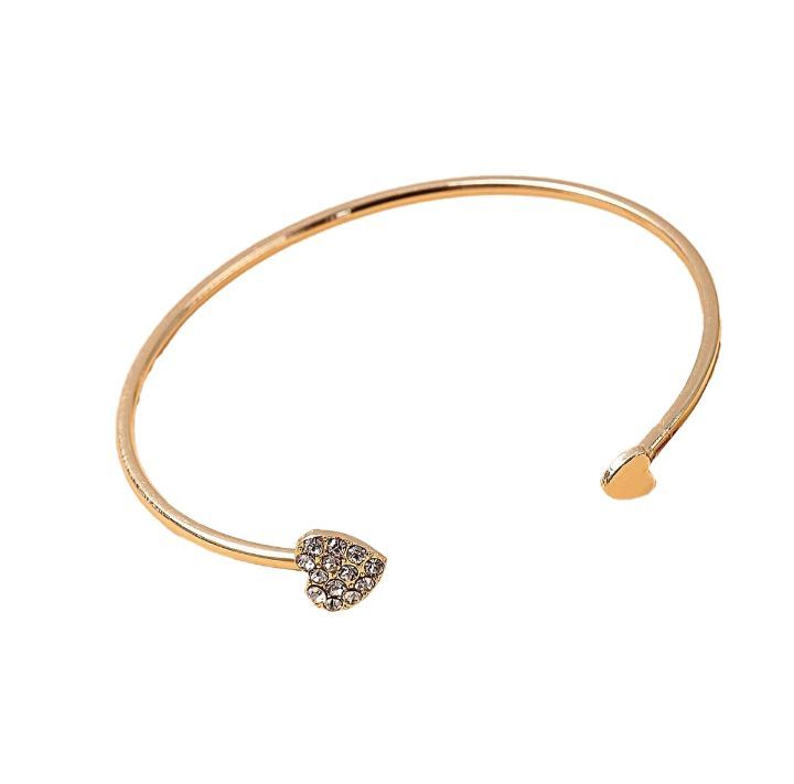 Fashion Dual Heart Adjustable Golden Braclet For Girls By BSM