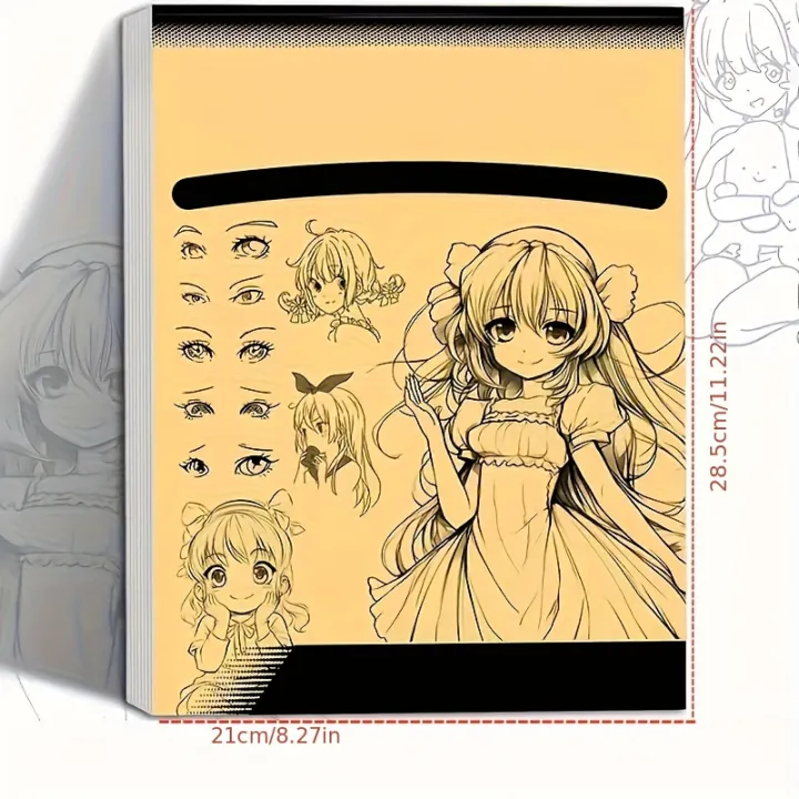 Anime%20Character%20Line%20Art%20Drawing%20Book%20for%20Beginners%7C48%20Pages%20Sketchbook%20with%20Outlines%7CIdeal%20for%20cartoonists%20and%20cartoon%20stylists%20-%20Image%203