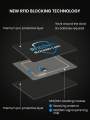 RFID Blocking Card 2 Pack, Bank Debit Credit Card Protector, Anti-Theft Contactless NFC Blocker, Entire Wallet Protection.