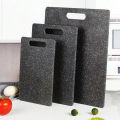 1PC Double sided imitation marble textured PP plastic kitchen cutting board with handle for cutting meat, fruit and vegetables. 