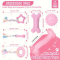 6 PCS Dog Chew Toys For Cleaning Teeth Soft Rubber Bone Funny Ball Interactive Donut Treat Set For Small Medium Dogs Pet Gifts.