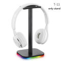 RGB Headphone Stand with Type C 2 USB Ports 3.5mm Audio for All Headsets Gamers Gaming PC Desktop Earphone Accessories Holder. 