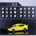 Kicarmod 1/64 Model Car ABS Wheels with Tire Brake Disc Metal Rims Diameter 10mm Refitting Parts For Model Car.