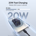Baseus USB Type C Charger 20W Portable USB C Charger Support Type C PD Fast Charging For iPhone 15 14 13 12 Pro Max 11 X 8 Plus.
