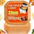 23cm Baking Paper Hot Air Fryer Liners Disposable Non-stick Oil-proof Baking Paper Liner for Oven Microwave Roasting Accessor. 