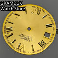 GRAMOCK 29mm Roman Index Dial Black White Gold Red Blue Dial suitable for NH35 NH36 movement watch accessories repair tools. 