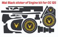 Mate black sticker of Engine kit for CG125. 