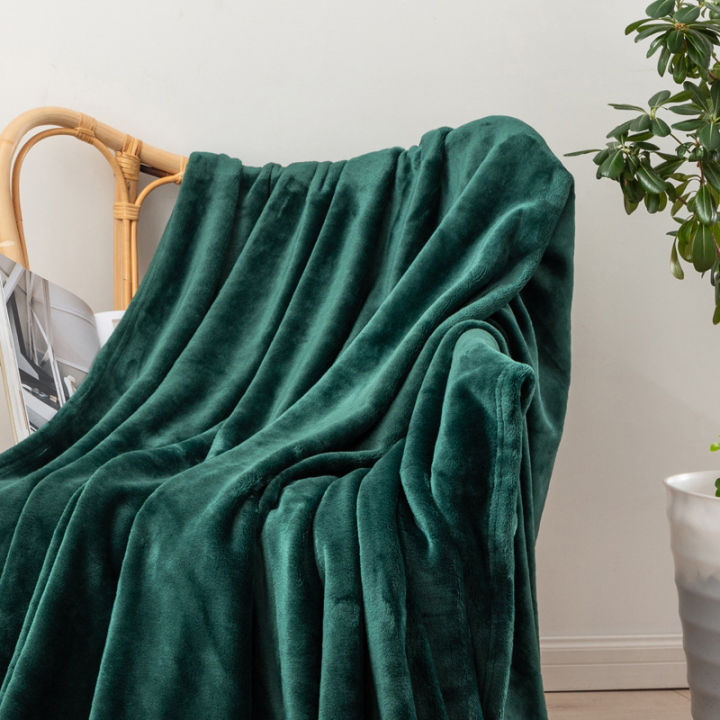Christmas Green Large Fleece Throw Blanket for Couch Sofa Super Soft and Warm Blankets Forest Green Throw All Season Use Cozy