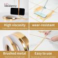 Tile decorative tape | Tile Gap tape | For wall , Tile , Furniture , Door decoration |Sticker Waterproof  | 50 Meters Golden Tape | Cearamic Tape | Tile stickers for flooring | tile decoration tape | Gap Sealing Tape | (1cm x 50m, Golden) | Free shipping. 