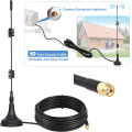 2.4GHz Wifi Antenna Extension Cable 10dbi 5XRange WiFi Booster Antenna +10ft Magnetic Base for WiFi Security Camera/WiFi Router. 