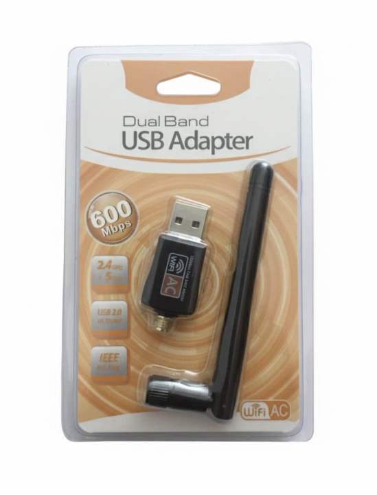 Dual Bandwidth Usb Dual Band USB WiFi Adapter (600 Mbps) | Daraz.lk