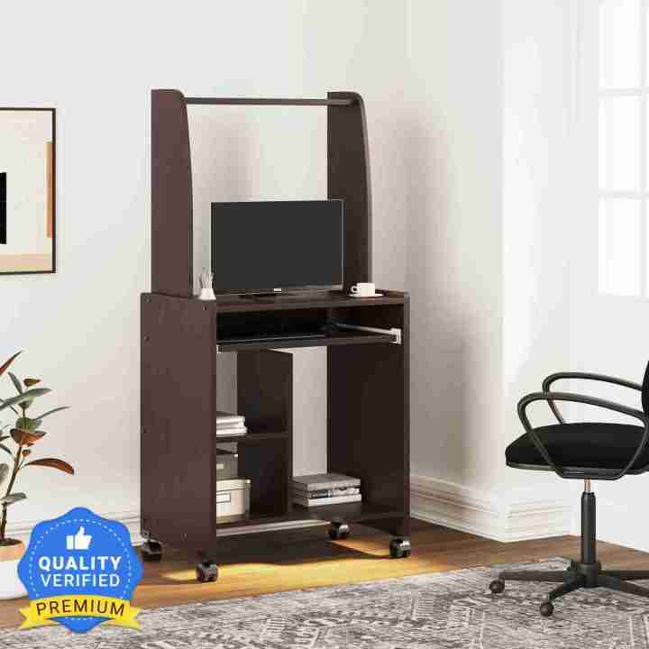 Moveable computer Table, study desk with movable wheels and sliding keyboard Tray (Coustmized)