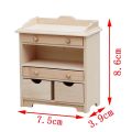 1 Pc 1:12Scale Dollhouse Miniature Wooden Cabinet Model Playhouse Furniture Living Room Bedroom Mini Storage Cabinet Ornament. 