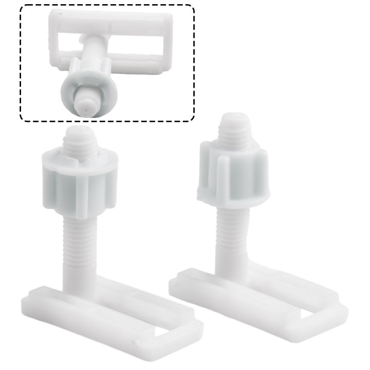 2 Sets Toilet Seat Hinge Bolts Screw Fixing Fitting Kit Toilet Seat Repair Bolts Fitting Screws Washers Accessories Universal
