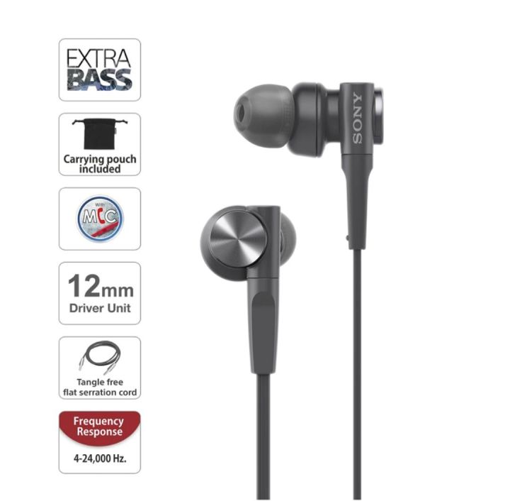 SONY MDR-XB55AP EXTRA BASS STEREO HEADPHONES 3.5mm Jack Wired Premium Earphones