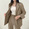 2026 Spring New Women's Clothing Suit Jacket Casual Pants Set Wide Leg Suit Pants Elegant Office Lady Business Suit Set Blazers.
