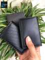 Ultra Slim RFID Card Holder - Unbuttoned Black | Minimalist Auto Pop-up PU Leather Wallet for Unisex | Secure Cash & Cards.