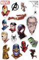 Marvel DC Marvel A5 uncut sticker, Avengers Spider-Man sticker Iron Man , Captain America. 