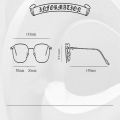 Photochromic Anti-blue Glasses Frameless Temperament Flat Lens Burst Glasses Men Sunglasses.