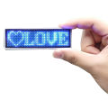 LED Digital Name Badge Insignia DIY Programmable Scrolling Message Board Bluetooth USB Rechargeable Mini LED Display Name Tag. 