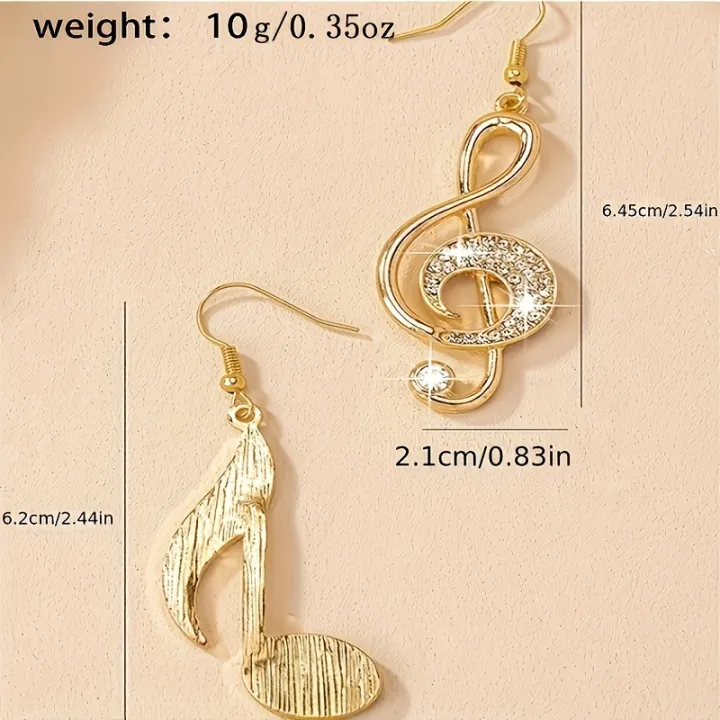 Exquisite%20Rhinestone%20Music%20Symbol%20Pendant%20Drop%20Earrings%20Fashion%20Asymmetric%20Earrings%20Women's%20Elegant%20Trendy%20Party%20Jewelry%20-%20Image%202