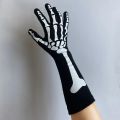 Halloween Skeleton Skeleton Gloves Trick Dark Wind Convex Gloves Skeleton Ghost Festival Costume. 
