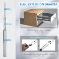 Drawer Slides Heavy Duty 1 pair size 10 12 14 16 18 20 22 24 Inch Full Extension Ball Bearing Rails Side Mount Cabinet Glides. 