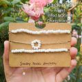 Pack of 3 Handmade White Beaded Cute Anklet , and pair of Bracelets Seed Beads for Girls Woman Special and gives a Cute look .. 