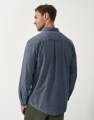 Crew Clothing UK Men’s Flannel Herringbone Shirt – Blue Multi | Regular Fit 100% Cotton | Long Sleeves | Sold by Moonwalk. 